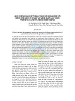 Ảnh hưởng của chế phẩm vi sinh đối kháng đối với bệnh héo xanh vi khuẩn và năng suất lạc, vừng trong nhà lưới và ngoài đồng ruộng docx
