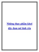 Những thực phẩm khơi dậy đam mê tình yêu doc