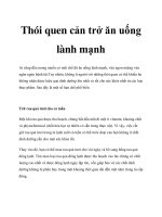 Thói quen cản trở ăn uống lành mạnh pot