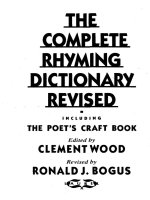 The Complete Rhyming Dictionary Revised ppt