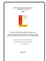 báo cáo sử dụng công cụ geospatial để đánh giá tiềm năng sinh khối từ phụ phẩm lúa gạo của tỉnh hải phòng