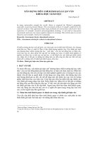 XÂY DỰNG TIÊU CHÍ ĐÁNH GIÁ LUẬN VĂN KHOA HỌC GIÁO DỤC docx