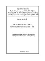 Báo cáo chuyên đề: CÁC QUAN ĐIỂM PHÁT TRIỂN XUẤT NHẬP KHẨU THỜI KỲ 2011 – 2020 ppt