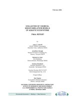 avaluation of chemical bioaccumulation models of aquatic ecosystems