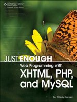 Just Enough Web Programming with XHTML , PHP, and MySQL ppt