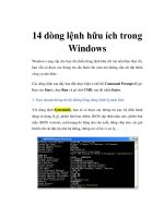 14 dòng lệnh hữu ích trong Windows doc