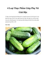 4 Loại Thực Phẩm Giúp Phụ Nữ Giải Độc pdf