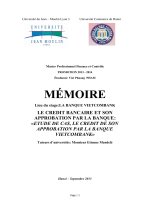 LE CREDIT BANCAIRE ET SON APPROBATION PAR LA BANQUE : « ETUDE DE CAS, LE CREDIT DE SON APPROBATION PAR LA BANQUE VIETCOMBANK »
