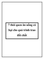 7 thói quen ăn uống có hại cho quá trình trao đổi chất docx