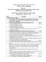 đáp án đề thi lý thuyết-quản trị khách sạn-mã đề thi qtks_th(20)