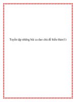 Sưu tầm những bài ca dao chủ đề hiếu thảo docx