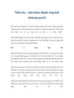 Niềm tin - chìa khóa thành công khi nhượng quyền ppt