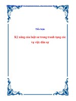 Tiểu luận: Kỹ năng của luật sư trong tranh tụng các vụ việc dân sự potx