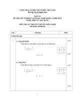 đáp án đề thi lí thuyết tốt nghiệp khóa 3 - điện tử dân dụng - mã đề thi đtdd - lt (40)