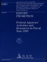export promotion federal agencies activities and resources in fiscal year 1999 pptx