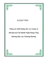 LUẬN VĂN: Nâng cao chất lượng cho vay trung và dài hạn tại Chi nhánh Ngân hàng Công thương khu vực Chương Dương docx