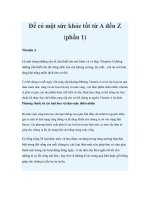 Để có một sức khỏe tốt từ A đến Z (phần 1) potx