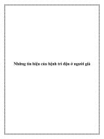 Những tín hiệu của bệnh trì độn ở người già pptx