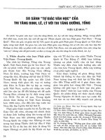 Báo cáo khoa học: So sánh tự giác văn học của Thi Tăng Đinh Lê, Lý với thi tăng đường, tống pot