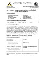 Filler Recovery Process to Recover Raw Material in the Paper Mill Mineral Loaded Rejects ppt