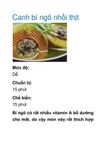 Canh bí ngô nhồi thịt doc