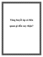 Tăng huyết áp có liên quan gì đến suy thận? potx