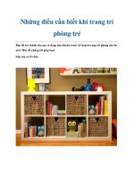 Những điều cần biết khi trang trí phòng trẻ doc