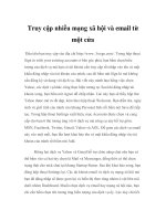 Truy cập nhiều mạng xã hội và email từ một cửa docx