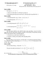 Đề Thi Thử Đại Học Khối A, A1, B, D Toán 2013 - Phần 18 - Đề 11 pot