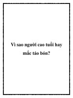 Vì sao người cao tuổi hay mắc táo bón ppt