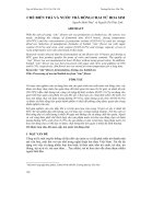 CHẾ BIẾN TRÀ VÀ NƯỚC TRÀ ĐÓNG CHAI TỪ HOA SIM doc