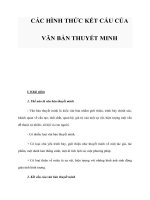 CÁC HÌNH THỨC KẾT CẤU CỦA VĂN BẢN THUYẾT MINH pptx