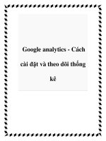Google analytics - Cách cài đặt và theo dõi thống kê pdf