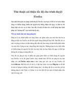 Thủ thuật cải thiện tốc độ cho trình duyệt Firefox pptx