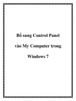 Bổ sung Control Panel vào My Computer trong Windows 7 potx