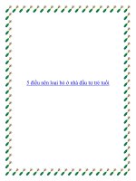 5 điều nên loại bỏ ở nhà đầu tư trẻ tuổi pptx