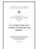 CÁC NGUYÊN LÝ SÁNG TẠO & VẬN DỤNG VÀO WEB PORTA CMS NUKEVIET