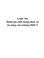 Luận văn Đánh giá chất lượng dịch vụ ăn uống của trường ĐHCT pot