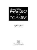 microsoft office project 2007 for dummies