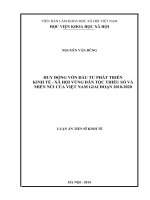 huy động vốn đầu tư phát triển kinh tế - xã hội vùng dân tộc thiểu số và miền núi của việt nam giai đoạn 2010-2020