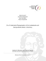 On a Fundamental Reorganisation of the Landesbanks and Savings Banks Sector in Germany ppt