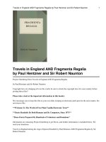 Travels in England AND Fragmenta Regalia docx