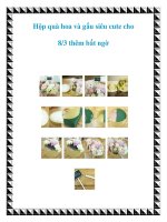 Hộp quà hoa và gấu siêu cute cho 8/3 thêm bất ngờ pot