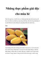 Những thực phẩm giải độc cho mùa hè pot