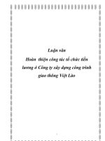 luận văn hoàn thiện công tác tổ chức tiền lương ở công ty xây dựng công trình giao thông việt lào