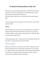 Đa dạng hóa phương pháp học tiếng Anh docx