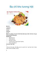 Ba chỉ kho tương hột ppt