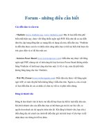 Forum - những điều cần biết docx