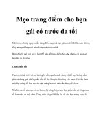 Mẹo trang điểm cho bạn gái có nước da tối ppt
