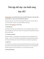 Nên tập thể dục vào buổi sáng hay tối? pdf